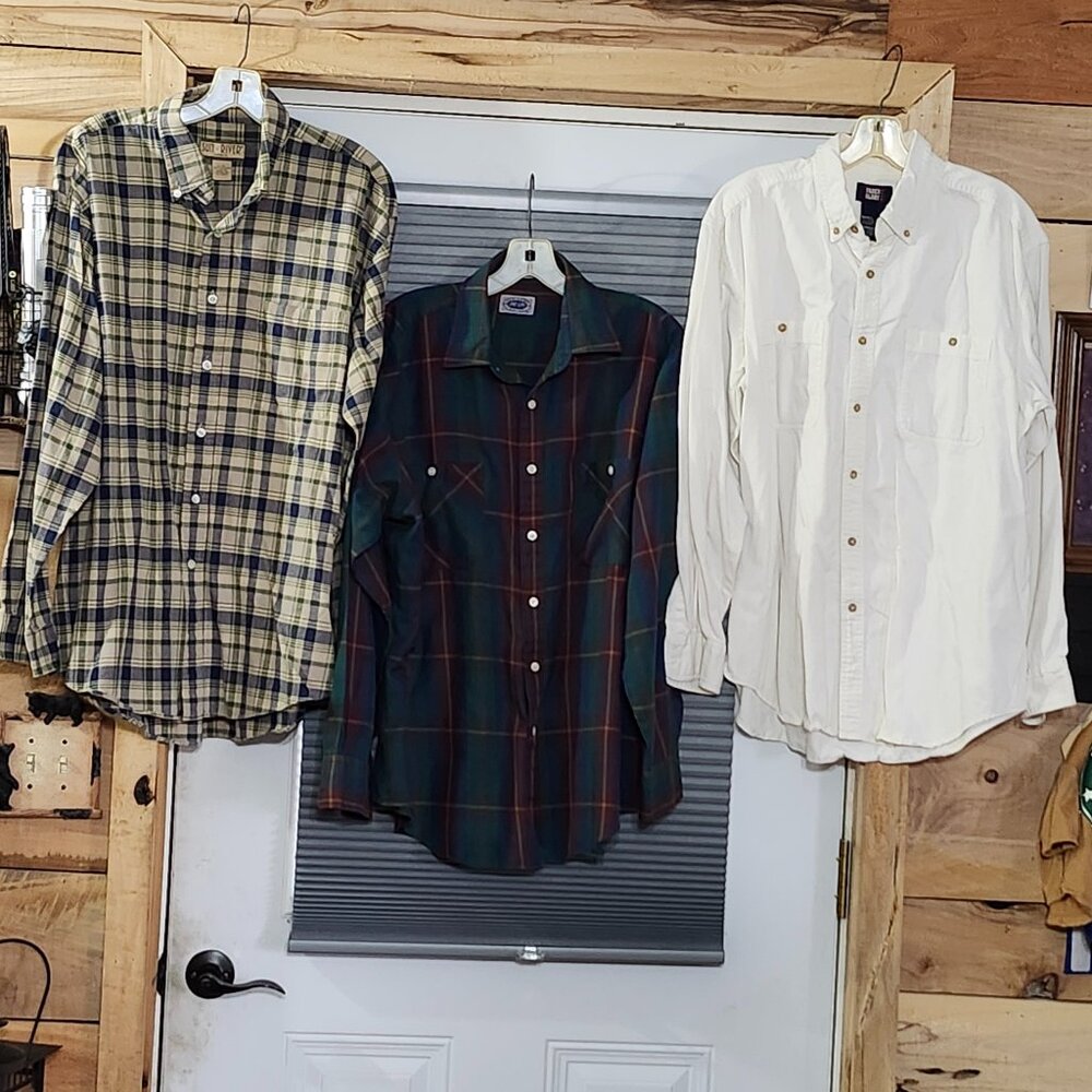 Sun River/Faded Glory /Heming Way mans long sleeve shirts  size L